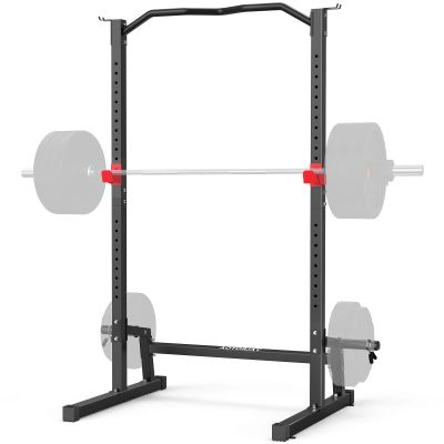 AOTORJAY Power Cage Height Adjustable Squat Rack Home Gym Power Tower Multi-Function Pull Up Station Strength Training Squat Stand Barbell Rack (Black)