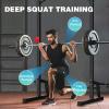 AOTORJAY Power Cage Height Adjustable Squat Rack Home Gym Power Tower Multi-Function Pull Up Station Strength Training Squat Stand Barbell Rack (Black) view 2