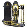 G2 30 Inches Yellow Light Weight Snowshoes for Women Men Youth, Set with Trekking Poles, Tote Bag, Special EVA Padded Ratchet Binding, Heel Lift, Toe Box view 1