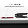 GSOIAX Men's Slim RFID Blocking Leather Wallet with Money Clip Minimalist Carbon Fiber Bifold Credit Card Holder 11 Card Slots Gift Box Included(Leather red) view 2
