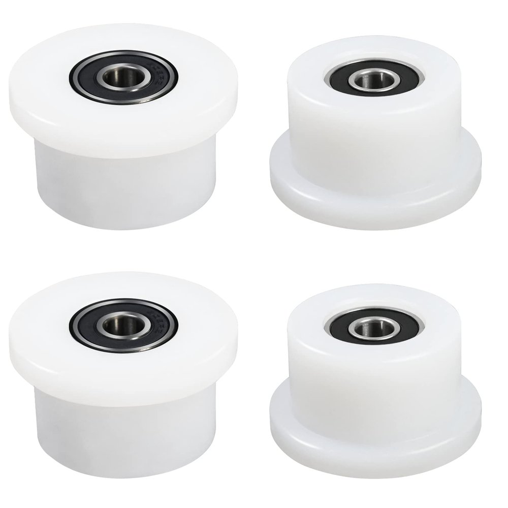 Qty.4 Machined Wheels/Rollers Compatible Total Gym Replacement, Fits Models 1000,1100,1400,1500,1600,1700,1800,1900,Achiever,Force,Gold,Max,Platinum,Platinum Plus,Pro,Supra, Supreme,Ultima,Ultra,XLI