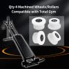Qty.4 Machined Wheels/Rollers Compatible Total Gym Replacement, Fits Models 1000,1100,1400,1500,1600,1700,1800,1900,Achiever,Force,Gold,Max,Platinum,Platinum Plus,Pro,Supra, Supreme,Ultima,Ultra,XLI view 2