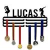 Personalized Dancing Medal Wall Hangers with Name, Award Plaque Hanger for Boys, Custom Metal Sports Sign, Medal Display Holder, Birthday Gift for Kids, Sports Medal Hanger, Boys Room Decorations view 1