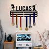 Personalized Dancing Medal Wall Hangers with Name, Award Plaque Hanger for Boys, Custom Metal Sports Sign, Medal Display Holder, Birthday Gift for Kids, Sports Medal Hanger, Boys Room Decorations view 2