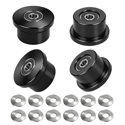 Qty.4 Machined Wheels/Rollers Compatible Total Gym Replacement, Fits Models 1000,1100,1400,1500,1600,1700,1800,1900,Achiever,Force,Gold,Max,Platinum,Platinum Plus,Pro,Supra,Supreme,Ultima,Ultra,XLI