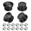 Qty.4 Machined Wheels/Rollers Compatible Total Gym Replacement, Fits Models 1000,1100,1400,1500,1600,1700,1800,1900,Achiever,Force,Gold,Max,Platinum,Platinum Plus,Pro,Supra,Supreme,Ultima,Ultra,XLI view 1