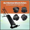 Qty.4 Machined Wheels/Rollers Compatible Total Gym Replacement, Fits Models 1000,1100,1400,1500,1600,1700,1800,1900,Achiever,Force,Gold,Max,Platinum,Platinum Plus,Pro,Supra,Supreme,Ultima,Ultra,XLI view 2
