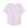BAICAIYU Kids Baseball Jersey Solid Button Down Shirts Sports Uniform for Boy Gril Softball Red Stripe view 4