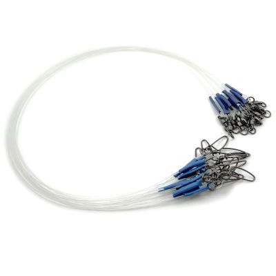 YOTO Fluorocarbon Leader - 12pcs Fishing Leader with Swivel and Snap, 100% Fluorocarbon Line for Saltwater & Freshwater