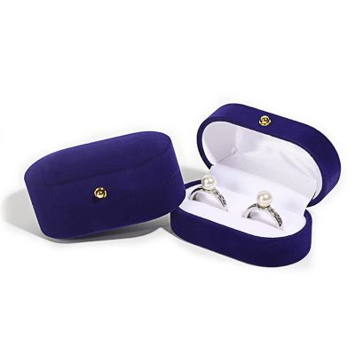 wanshi Ring Jewelry Display Organizer Box Simple and Elegant Velvet Case for Wedding Ceremony Anniversary