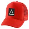 Circle Triangle Square Korean Game Icon Trucker Hat Embroidered Adult Baseball Cap Adjustable Snapback (Red-Triangle) view 1