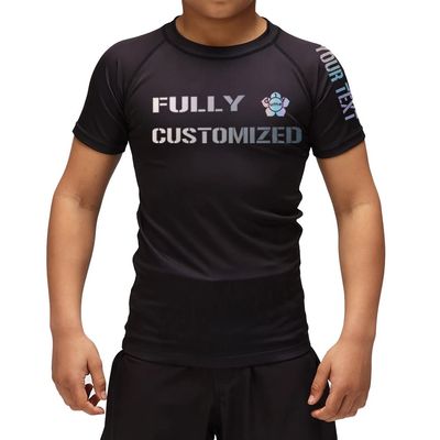 DIYUME Custom Kid's Compression Shirts Rash Guard Tee for Gym School Training Hiking Softball,Short Sleeve Age-4 XXS