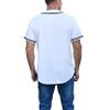 BAICAIYU Men's Baseball Jersey Sports Softball Shirt Short Sleeve Club Casual Wear Fashion Button V-Neck Wide Stripe (White,M,Medium) view 4