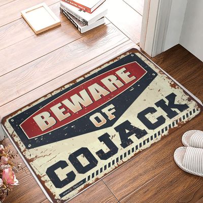 Abipuir Outdoor Rug Front Door Beware of Cojack Doormat Door Mats for Home Entrance Indoor Doormat (Size : 40X60CM)
