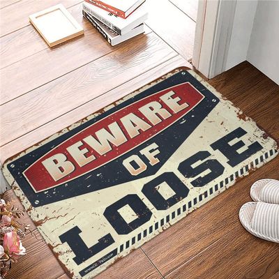 Abipuir Fall Welcome Mats Outdoor Beware of Loose Rug Retro Decor Spring Porch Decor (Size : 40X60CM)