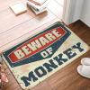 Abipuir Outside Mats for Front Door Beware of Monkey Rug Man Cave Accessories House Mats Outdoor Funny (Size : 40X60CM) view 1