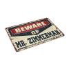 Abipuir Outside Mats for Front Door Beware of Mr. Zimmerman Doormat Man Cave Accessories House Mats Outdoor Funny (Size : 40X60CM) view 2