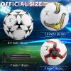 Tradder 4 Pack Soccer Balls with Pump Size 3 4 5 Deflated Soccer Balls for Outdoor Indoor League Game Sport Practice Training Gift for Kids Youth Teens Adult(Mixed Style,Size 5) view 2