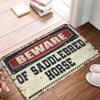 Abipuir Boys Room Decor Teenager Beware of Saddlebred Horse Rug Shoe Mat Patio Bar Accessories (Size : 40X60CM) view 1