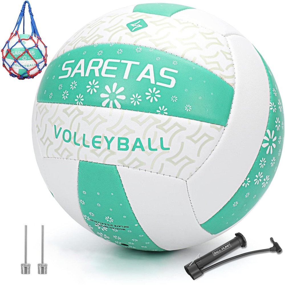 Saretas Volleyball Soft Volleyball, Official Size for School, Training,Indoor, Outdoor, Beach, Gift Idea for Girls, Beginner,Adults and Family