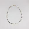 4mm White Pearls Hematite Gray Stone Necklace For Women Delicate Casual Trendy Jewelry 18 Inch view 2