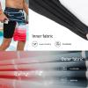 Arcweg Mens Swim Trunks with Compression Liner 9 inch 2 in 1 Shorts Big and Tall,Quick Dry, Black Gradient Red view 4