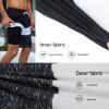 Arcweg Mens Swim Trunks with Compression Liner 9 inch 2 in 1 Shorts Big and Tall,Quick Dry, Black White Gray view 4