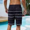 Arcweg Mens Swim Trunks with Compression Liner 9 Men Beach Board 2 in 1 Bathing Suit with Zipper Pockets, Quick Dry view 3