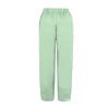 QWENTMTNTY Plus Size Capris Pants for Women Cotton Linen Wide Leg Casual Summer Comfy High Waisted Loose Crop Pants Pockets view 3
