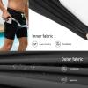 Arcweg Mens Swim Trunks with Compression Liner 9 inch 2 in 1 Shorts Big and Tall,Quick Dry, Black Gray view 4