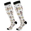 Best Dad Ever Compression Socks for Women and Men Circulation Face Custom Long Socks for Athletic Running 2 view 1