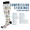 Best Dad Ever Compression Socks for Women and Men Circulation Face Custom Long Socks for Athletic Running 2 view 4