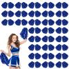 60 Pcs Cheerleading Pom Poms Cheer Pompoms Metallic Foil Pompoms with Plastic Handles for Cheering Squad Team Spirited Sports Dance(Blue) view 1