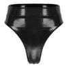 Hedmy Women's Metallic High Waisted Booty Shorts Shiny Cheeky Dance Festival Rave Bottoms Boyshorts Buckle Black A X-Large view 3