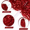 60 Pcs Cheerleading Pom Poms Cheer Pompoms Metallic Foil Pompoms with Plastic Handles for Cheering Squad Team Spirited Sports Dance(Black, Red) view 3