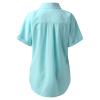 XUETON Womens Button Down Blouse Work Shirts Short Sleeve V Neck Casual Loose Collared Plain Tops with Pockets Summer T Shirt view 4