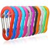 12 Pack Carabiner Clip, 2 inch D Ring Small Carabiners, Mini Keychain Snap Hook for Outdoor Camping Craebuer view 1