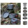 NEWCES Camping Cookware Set for 4-5 People Portable Campfire Cook Gear Traveling Cooking Equipment Utensils Outdoor Cooking Kit for Trekking Hiking Picnic Pots & Pans view 3