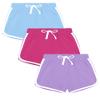 BOOPH 3 Pack Girls Athletic Running Dance Dolphin Shorts 8-10 Years Rose Purple Blue view 1