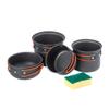NEWCES Camping Cookware Set Outdoor Ultra-Light Portable Picnic Cookware Camping Non-Stick Cookware Set 2-3 Person Set Hard Alumina Pots & Pans view 2