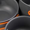 NEWCES Camping Cookware Set Outdoor Ultra-Light Portable Picnic Cookware Camping Non-Stick Cookware Set 2-3 Person Set Hard Alumina Pots & Pans view 3