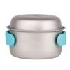 NEWCES Outdoor Pure Titanium Portable Multifunctional Pot Cookware for 2-4 People with Anti-Scald Handle for Backpacking Hiking Picnic Outdoor Pots & Pans view 1