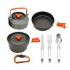 NEWCES Camping Cookware Pan Hiking Outdoor Cooking Picnic Bowl Spoon Carabiner Set Portable Non Stick Pot for Hiking Backpacking Pots & Pans view 1