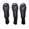 AGXGOLF Long Neck Head Covers for #3, 4 & 5 Hybrid Irons : Fits Left or Right Hand All Brands. Black w/White Embroidery; Keep Your Golf Clubs Safe
