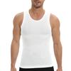 PODFAN Compression Shirt Men, Slimming Tank Top, Gynecomastia Undershirts, Tummy Control Shapewear, Mens Body Shaper Vest(White,3X-Large) view 1