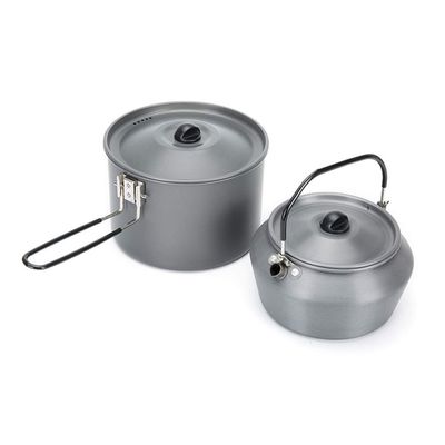 NEWCES Camping Cookware Set for 1-2 People 1.2L Kettle with Storage Mesh Bag Outdoor Ultra-Light Cookware Set for Trekking Hiking Picnic Pots & Pans