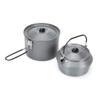 NEWCES Camping Cookware Set for 1-2 People 1.2L Kettle with Storage Mesh Bag Outdoor Ultra-Light Cookware Set for Trekking Hiking Picnic Pots & Pans view 1