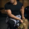 Sauna Sweat Suits Shirt for Men Sweat Suit Compression T-Shirt Workout Sports Shapewear Gym Exercise Jacket (Black, L) view 2