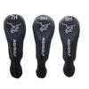 AGXGOLF Long Neck Head Covers for #7, 8 & 9 Hybrid Irons : Fits Left or Right Hand All Brands. Black w/White Embroidery; Keep Your Golf Clubs Safe view 1