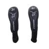 AGXGOLF Long Neck Head Covers for #3 & 4 Hybrid Irons : Fits Left or Right Hand All Brands. Black w/White Embroidery; Keep Your Golf Clubs Safe view 1